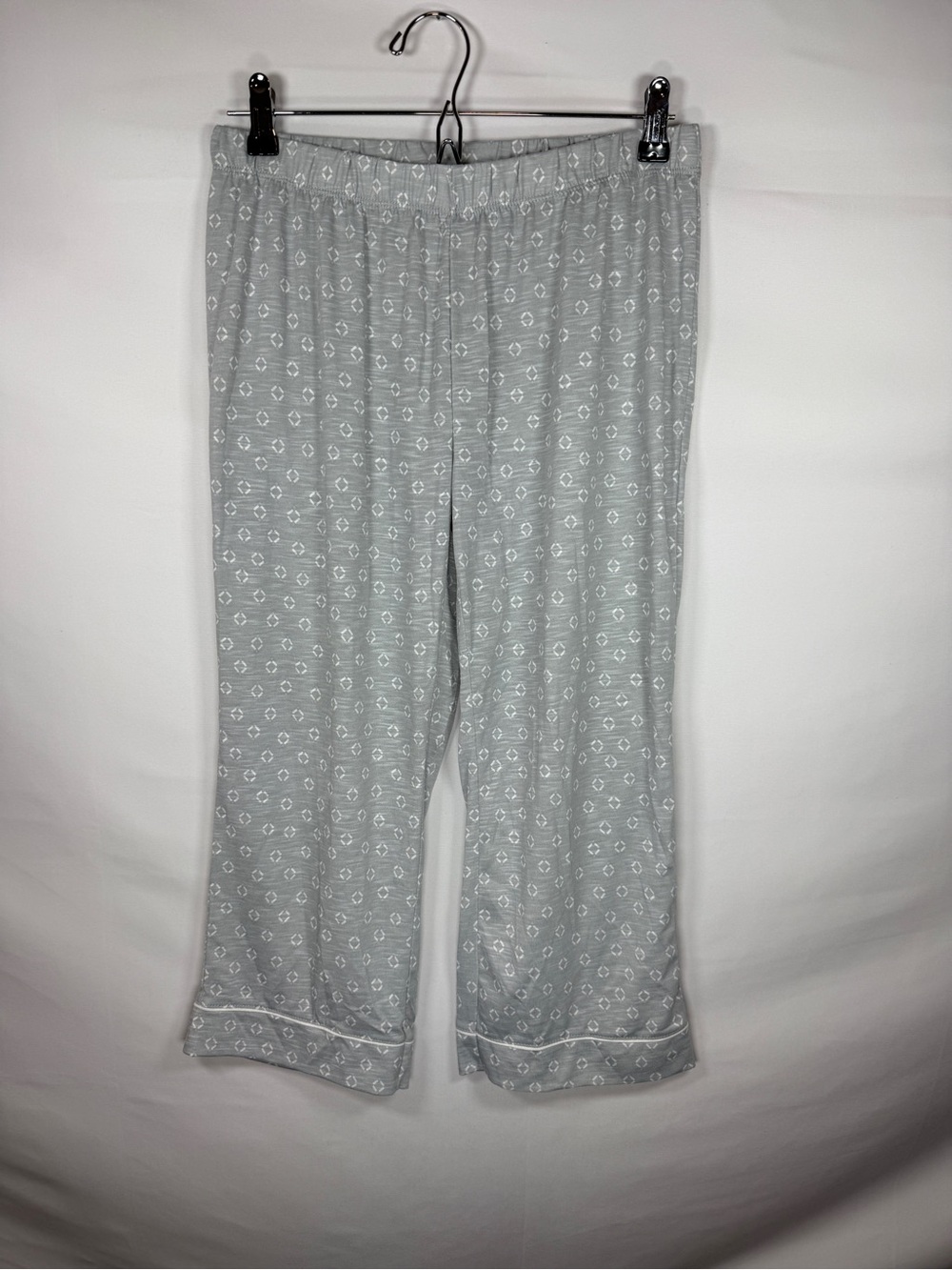 Tahari Women’s Pajama Pants Size S Small Gray Geometric Print Soft Sleepwear - Picture 2 of 10
